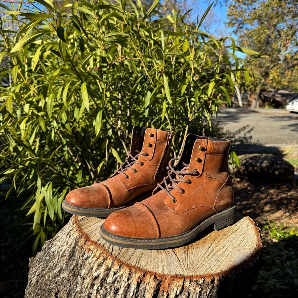 BP Brown Leather Men's Boots (cap toe)